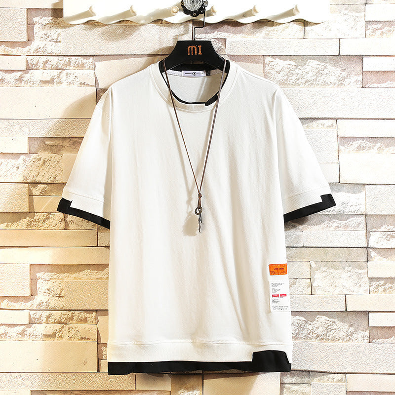 Summer Japanese New Style Brick Wall Hanging Shot Short-sleeved Loose