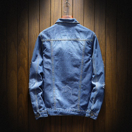 Japanese Denim Jacket Youth Slim Jacket Plus Size Casual Jacket