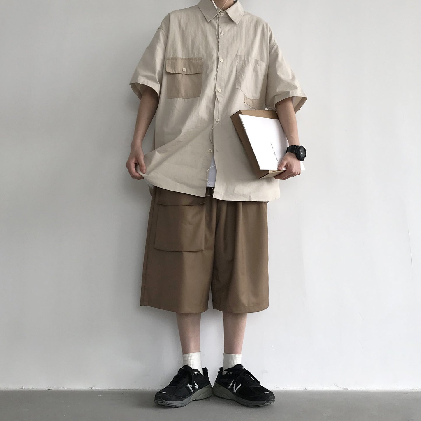 Japanese Retro Simple Casual Shorts Men