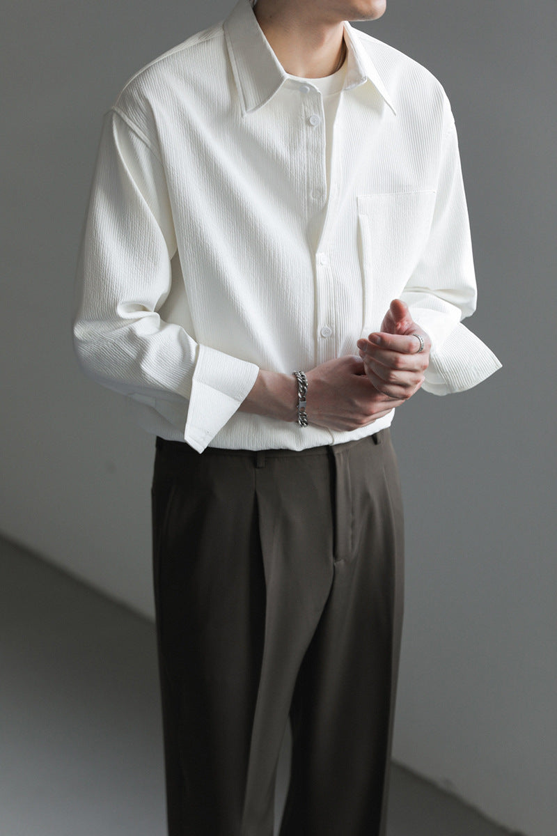 Men's Korean-style Loose Long-sleeved Shirt
