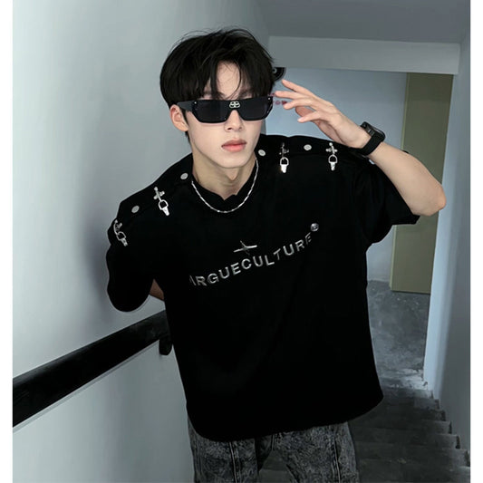 American Retro Short Sleeve T-shirt Men