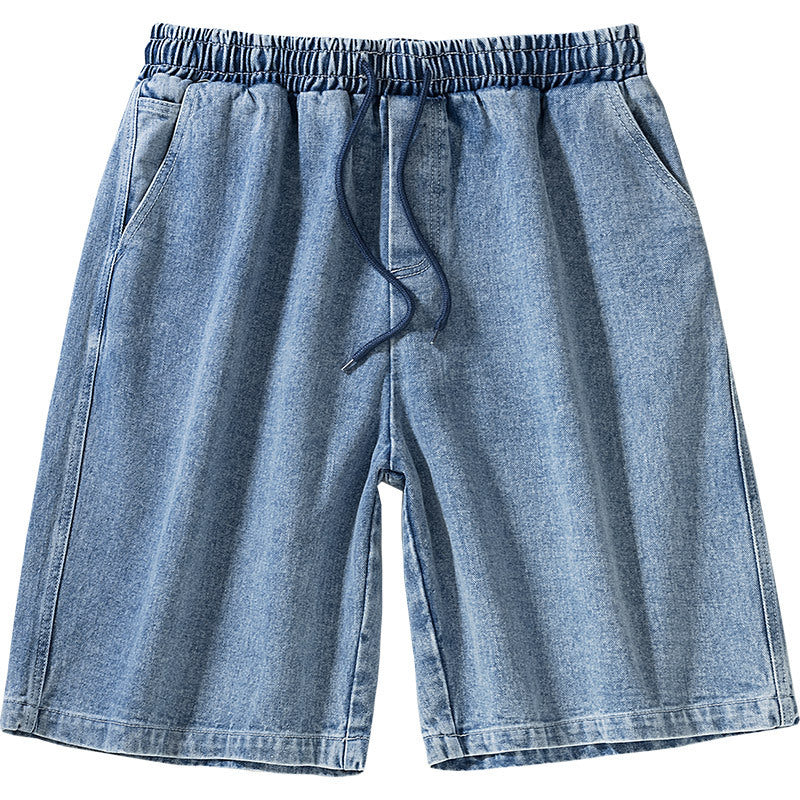Japanese-style Retro Washed Baggy Denim Shorts