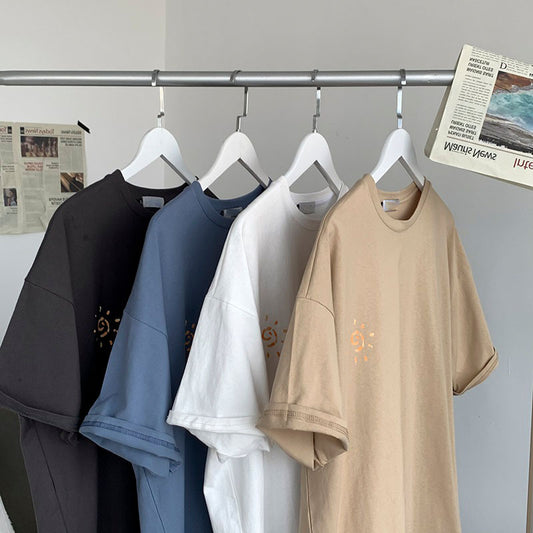 New Japanese Animal Print Cute Short-sleeved T-shirt Boys Summer