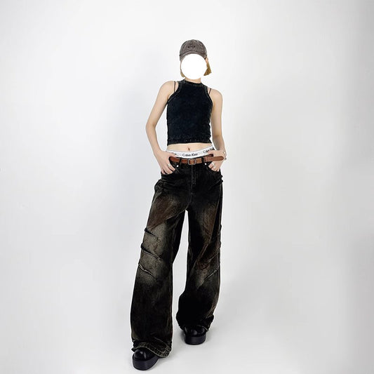 American-style Retro Loose Straight Jeans