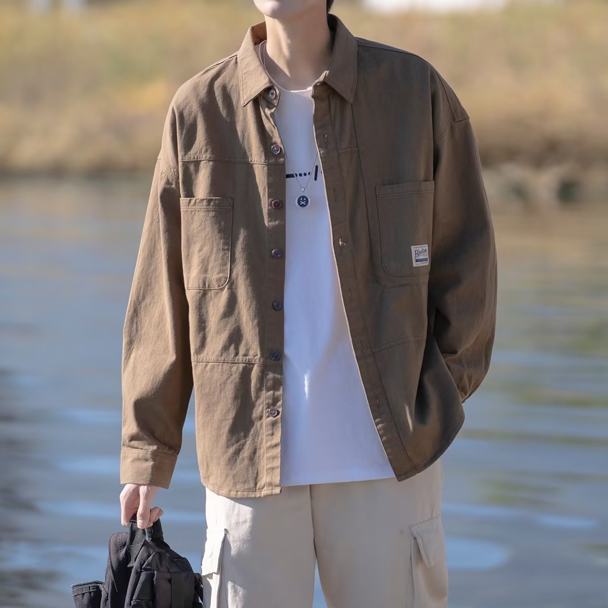 Japanese Work Clothes Shirt Jacket Male