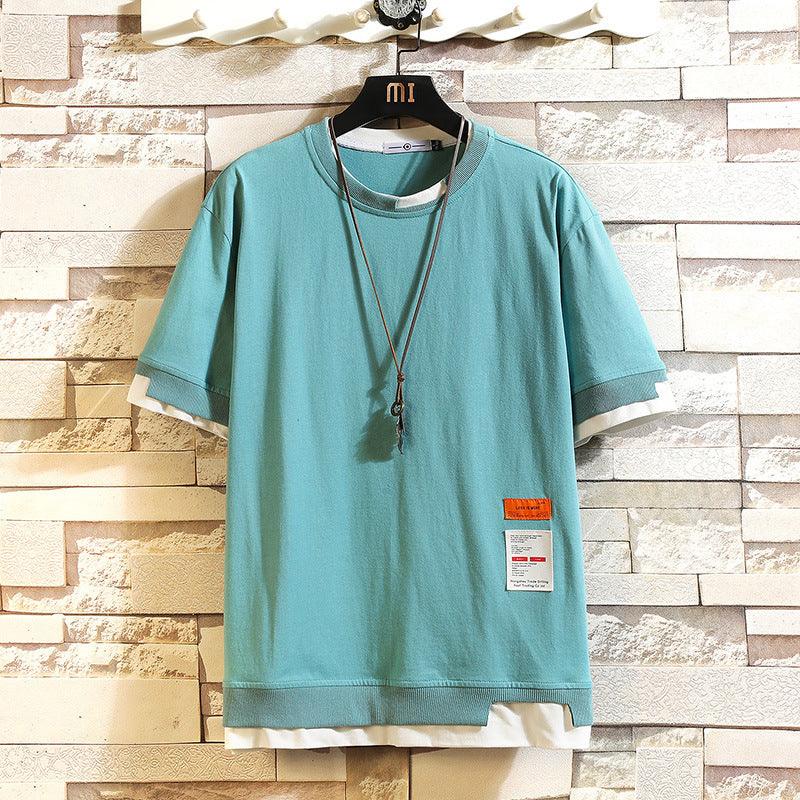 Summer Japanese New Style Brick Wall Hanging Shot Short-sleeved Loose