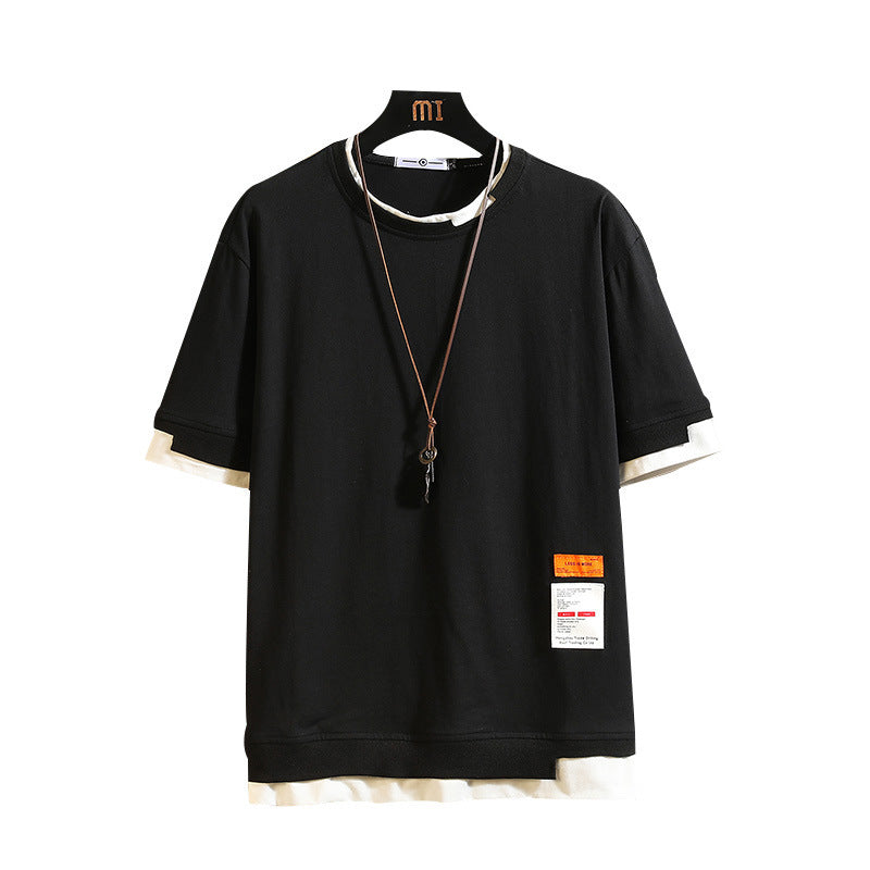 Summer Japanese New Style Brick Wall Hanging Shot Short-sleeved Loose