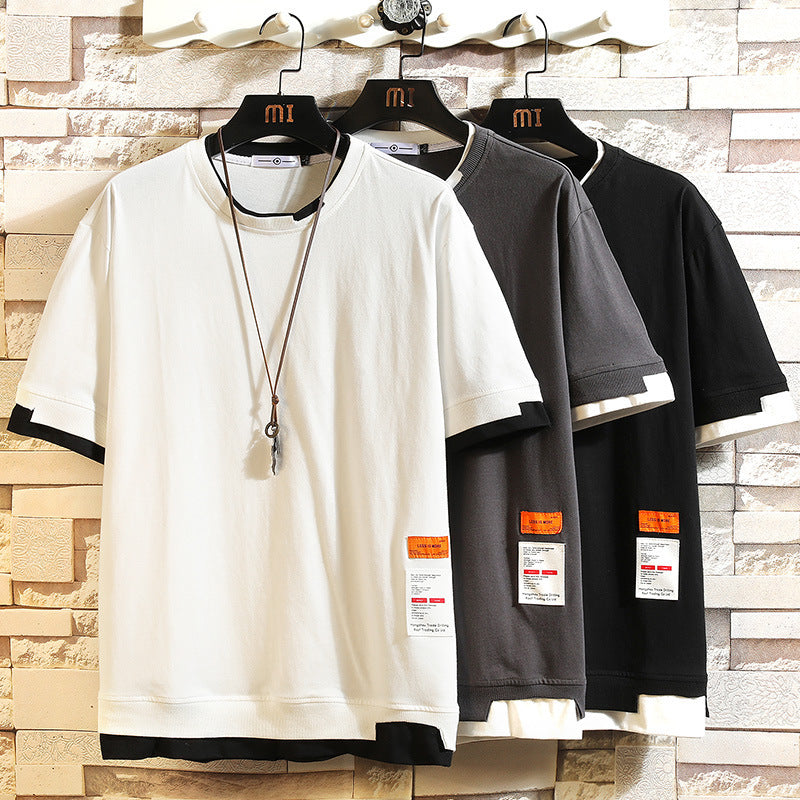 Summer Japanese New Style Brick Wall Hanging Shot Short-sleeved Loose