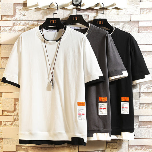 Summer Japanese New Style Brick Wall Hanging Shot Short-sleeved Loose