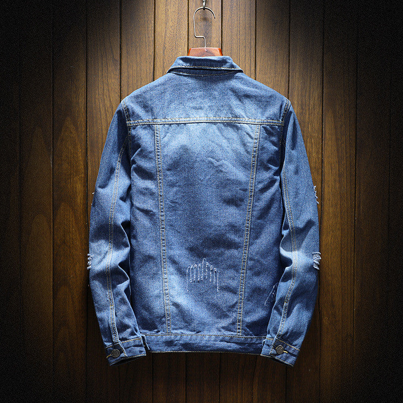 Japanese Denim Jacket Youth Slim Jacket Plus Size Casual Jacket
