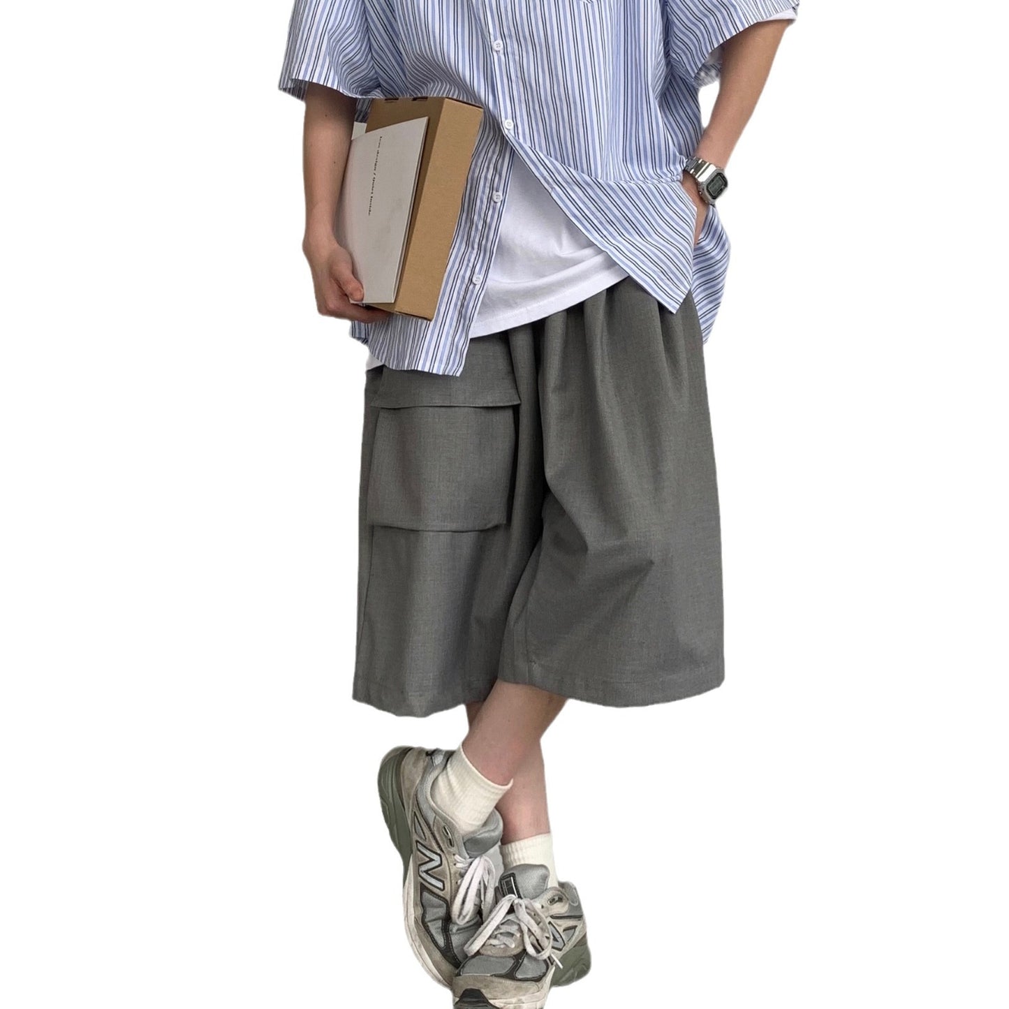 Japanese Retro Simple Casual Shorts Men