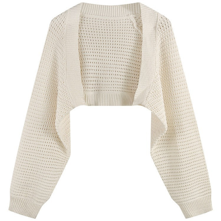 Korean Style Fashion Loose Hollow-out Short Top