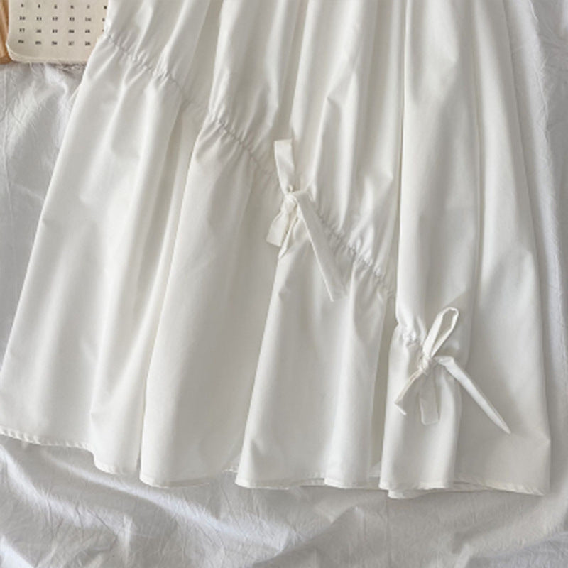 Women's Korean-style Sweet Elegance Loose Black A- Line Dress