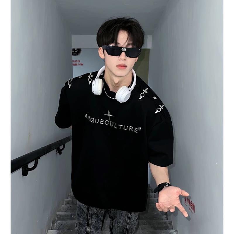 American Retro Short Sleeve T-shirt Men