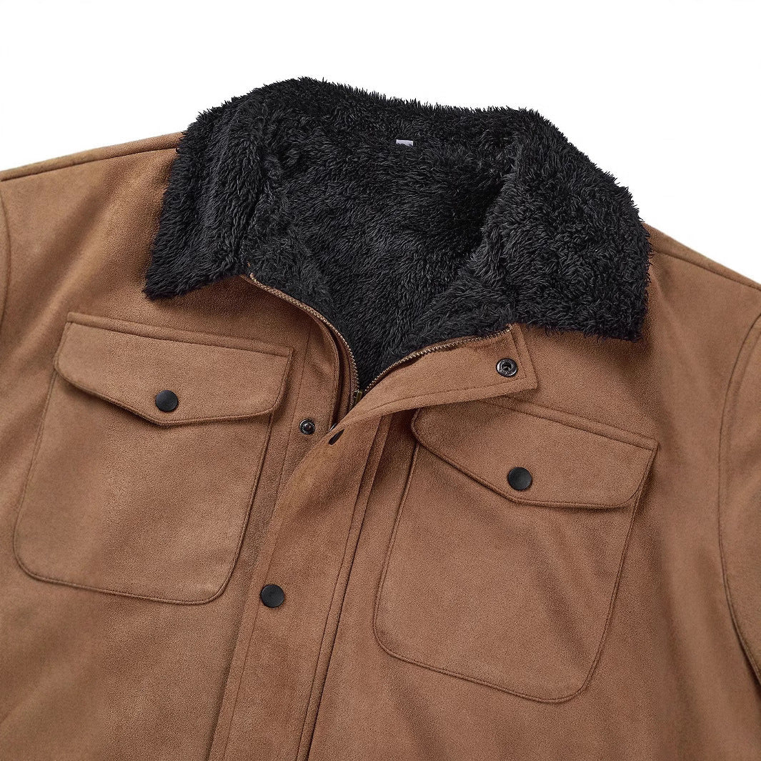 Men's Vintage Suede Casual Coat Lapel