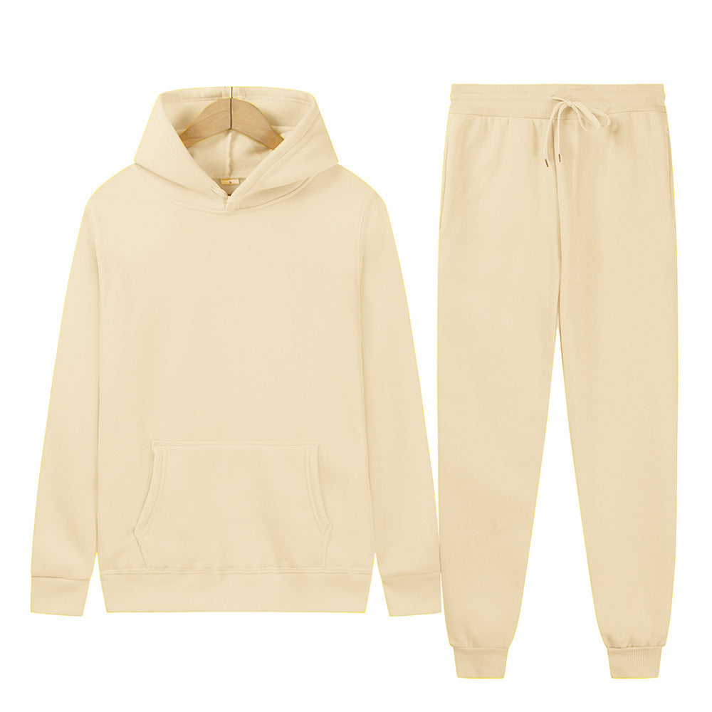 Men's Sport Suit Solid Color Light Board Fleece Warm