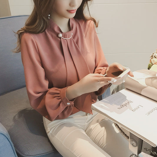 Women's Design Long Sleeve Korean Style Shirt