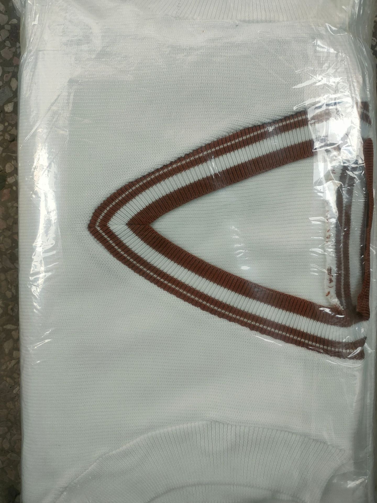 College Jk Style Contrast Color V-neck Knitted Vest Outer Wear Korean Style