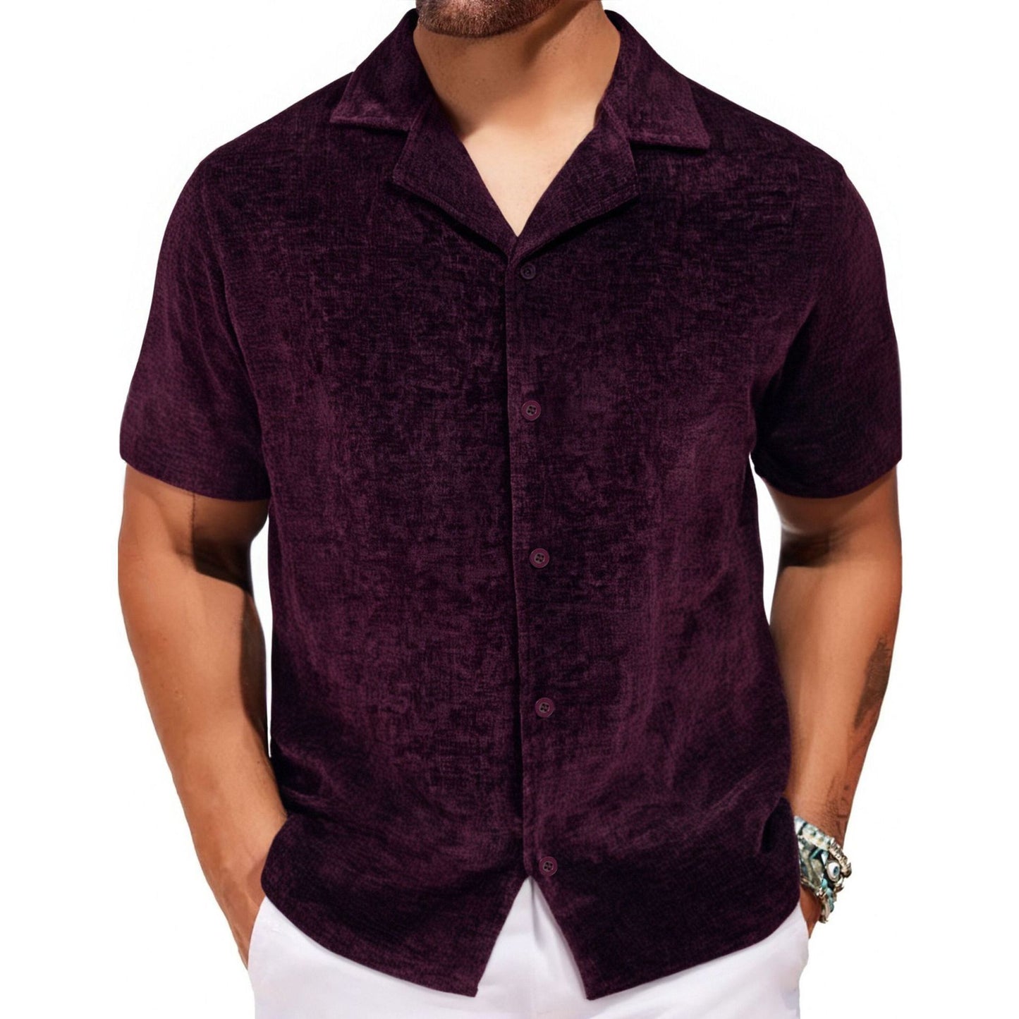 Men's Loose Trendy Short-sleeved Shirt