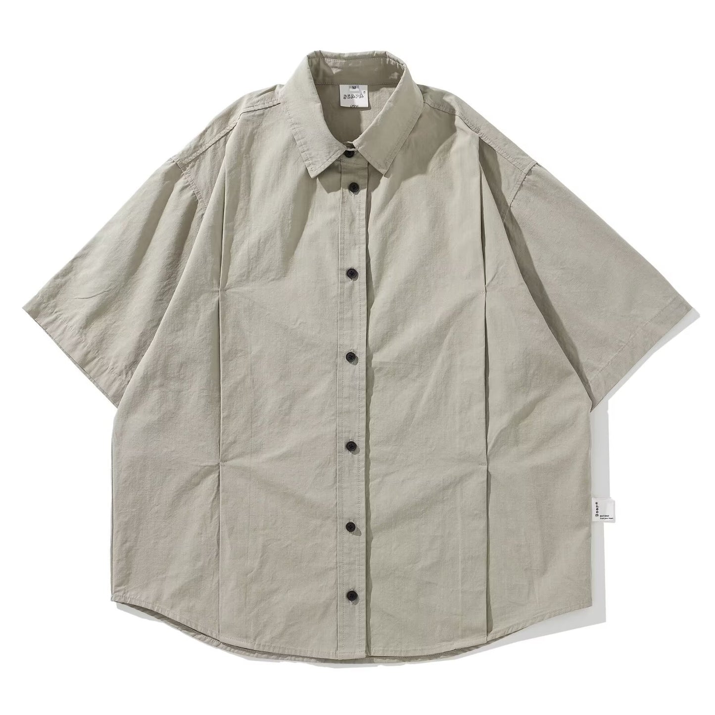 Summer Japanese Retro Workwear Short Sleeve Shirt
