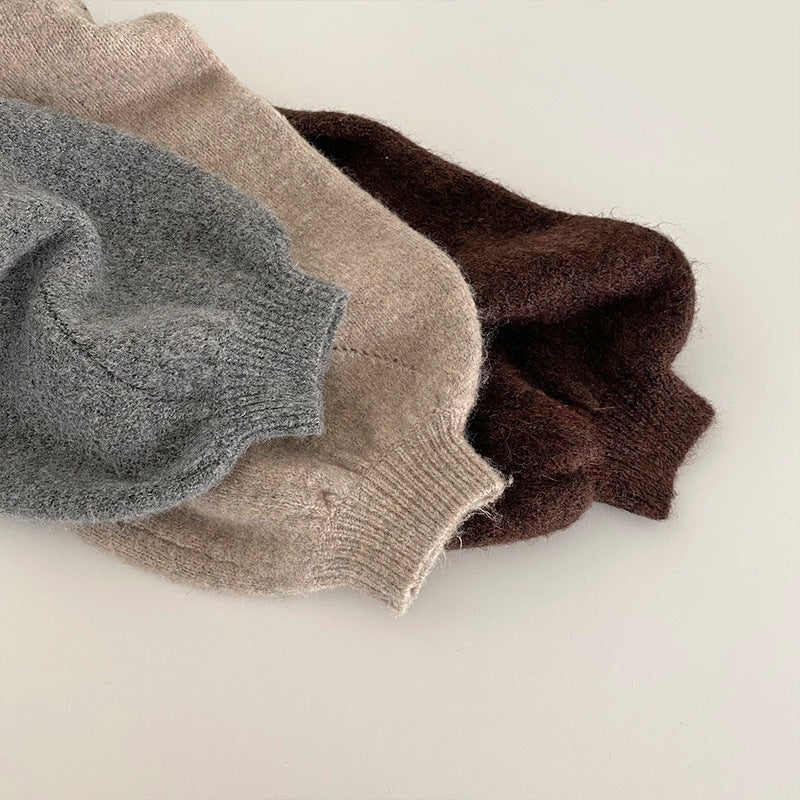 Idle Style Korean Style Mid-length Super Soft Slit Hemline At Hem Knitwear Women's Sweater