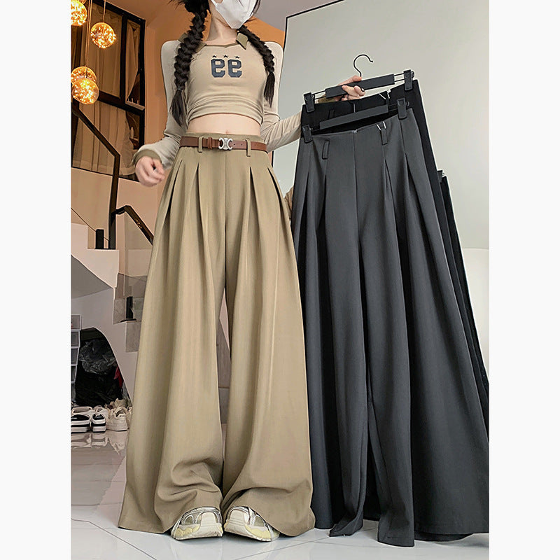 Women's Korean-style Loose Design Suit Pants Casual Pants