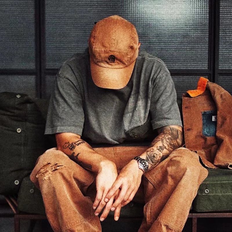 Fashion Men's Straight Cargo Suspender Jumpsuit