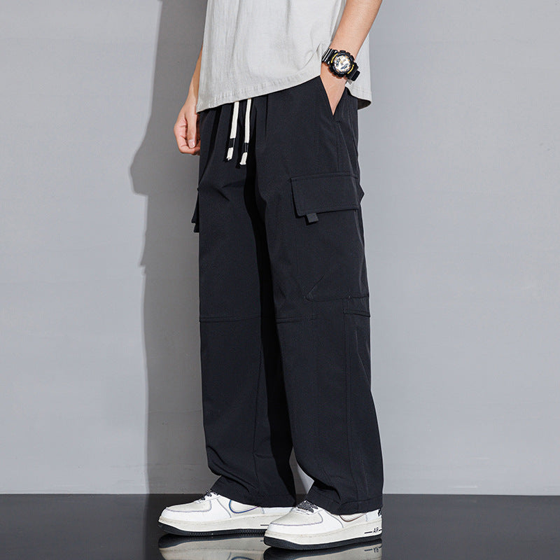 Men's Casual Korean-style Trendy Loose Straight Cargo Trousers