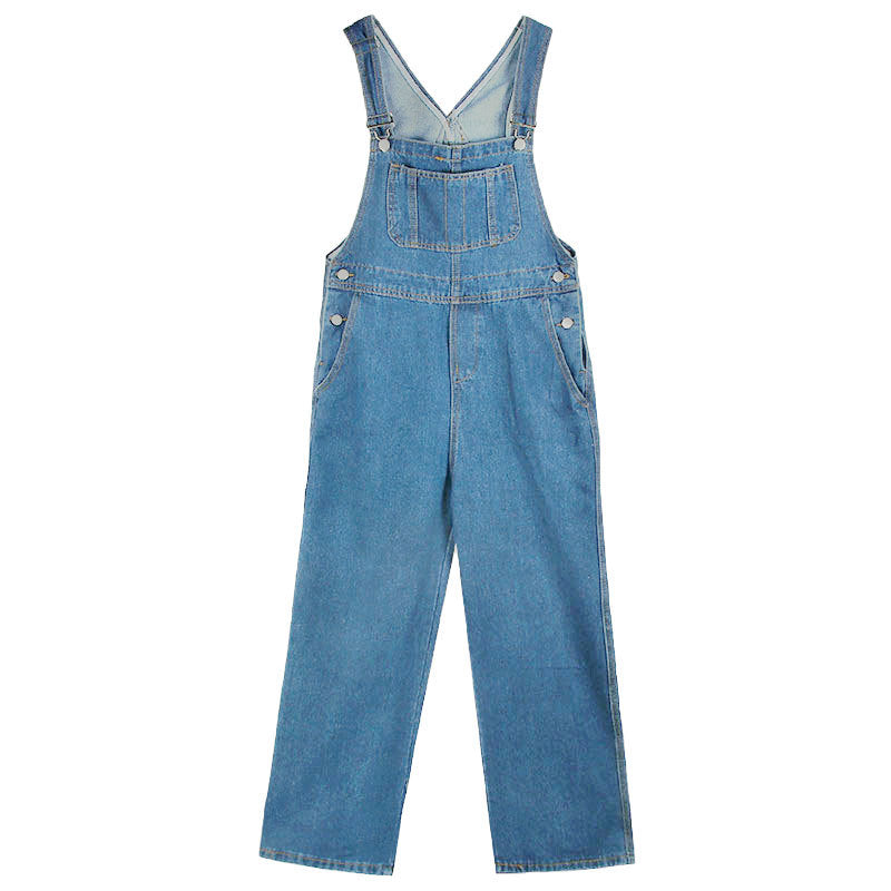 Fashion Personality Denim Suspender Pants For Women