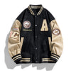 American Retro Loose Letter Baseball Jacket