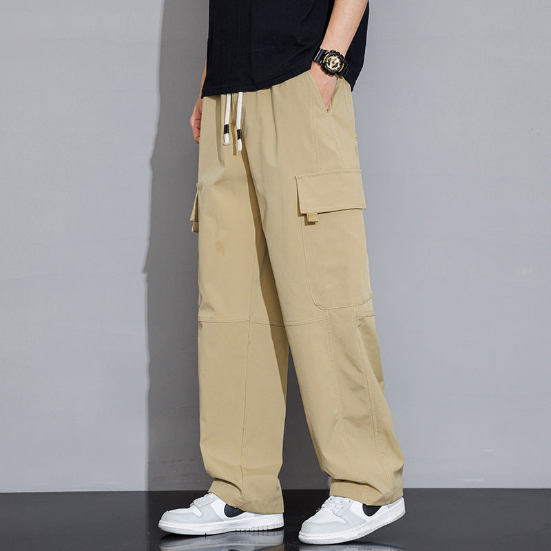 Men's Casual Korean-style Trendy Loose Straight Cargo Trousers