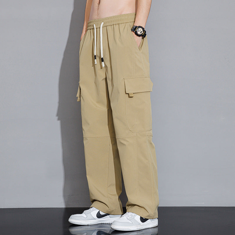 Men's Casual Korean-style Trendy Loose Straight Cargo Trousers