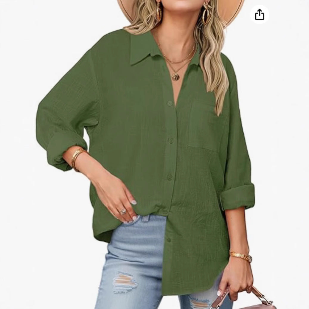 Casual Long-sleeved Shirt For Women