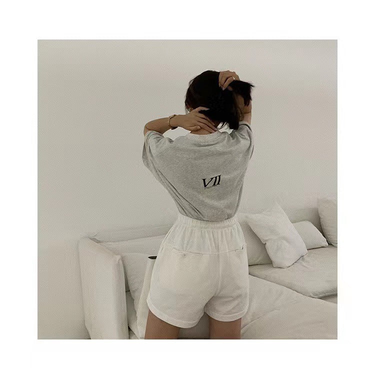 Loose Korean Letter T-shirt Top