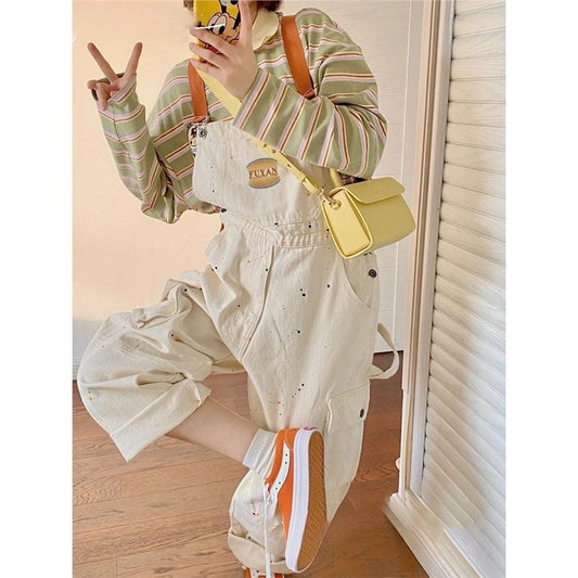 Milk Fashion Brand Straight One-piece Trousers