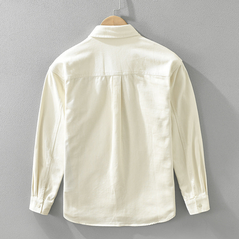 Workwear Stitching Men's Fashion Casual Versatile Artistic Loose Top