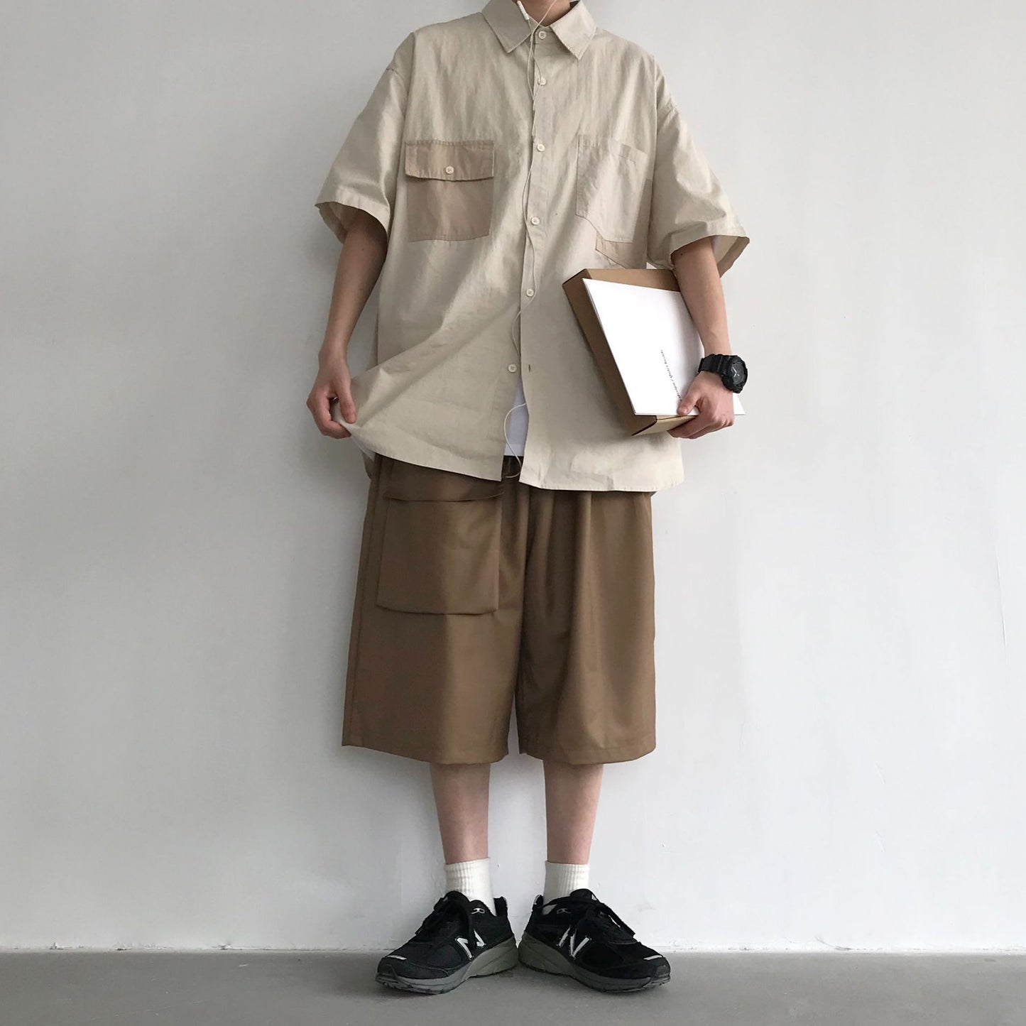 Japanese Retro Simple Casual Shorts Men