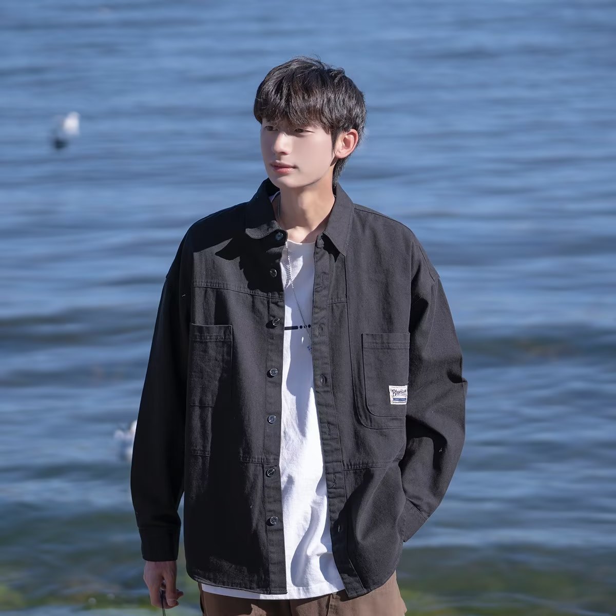 Japanese Work Clothes Shirt Jacket Male