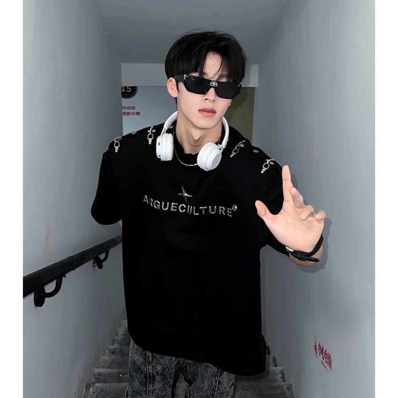 American Retro Short Sleeve T-shirt Men