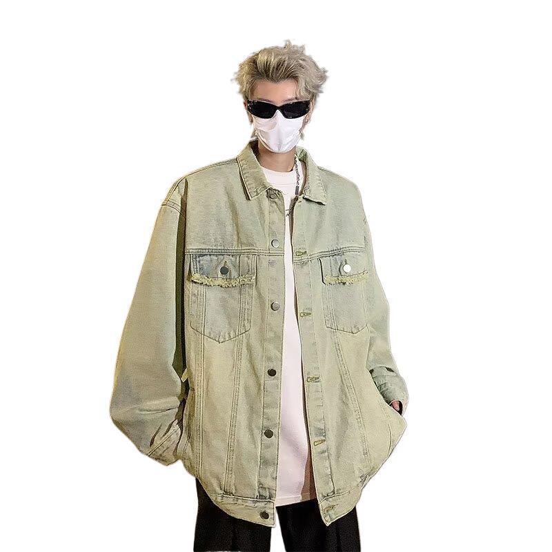 Tie-dyed Workwear Denim Washed Old Ruan Handsome Pilot Jacket