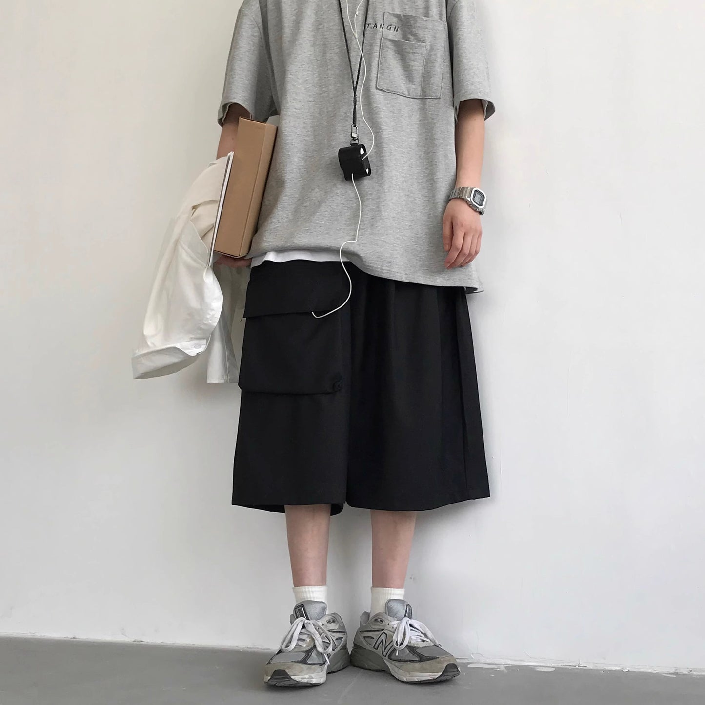 Japanese Retro Simple Casual Shorts Men