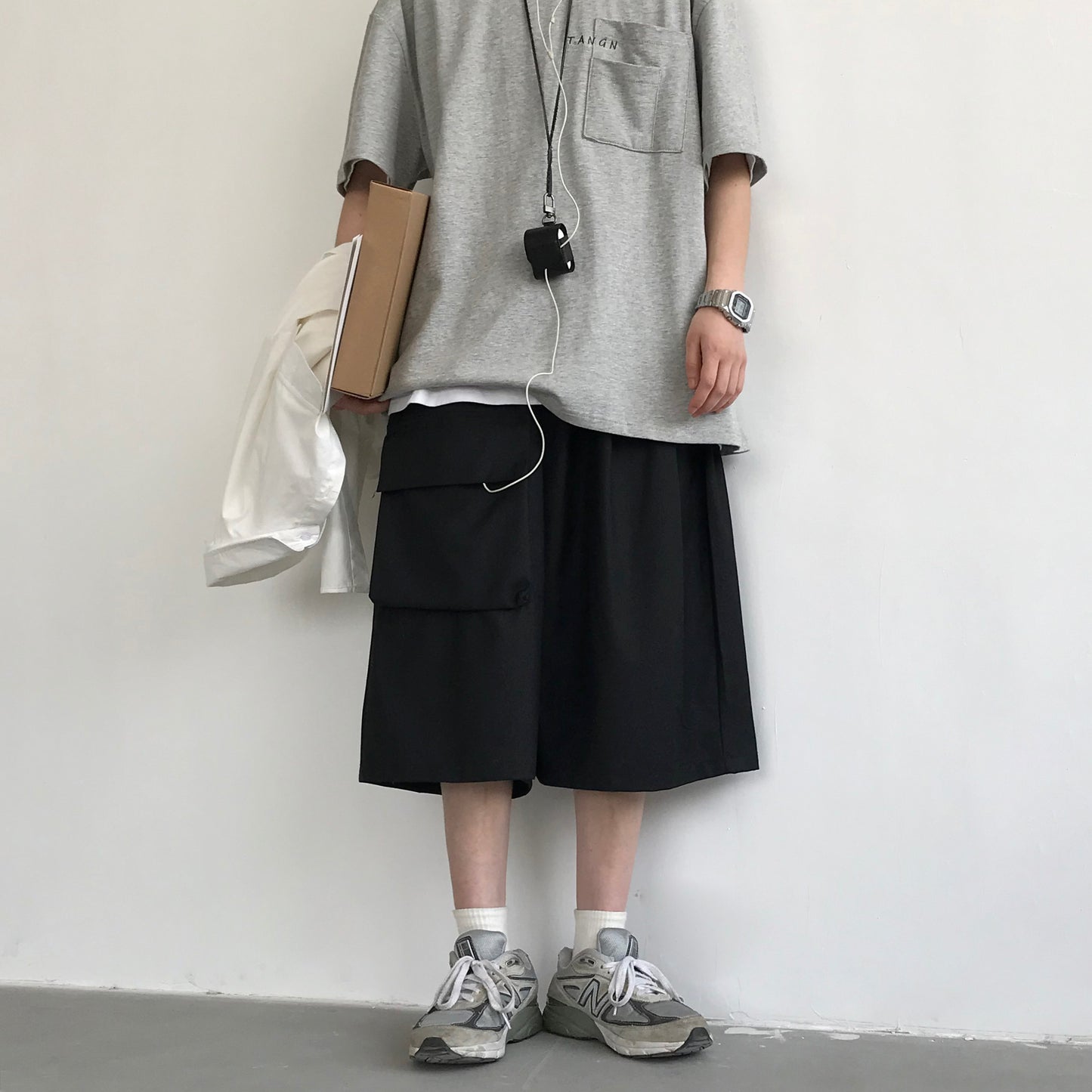 Japanese Retro Simple Casual Shorts Men