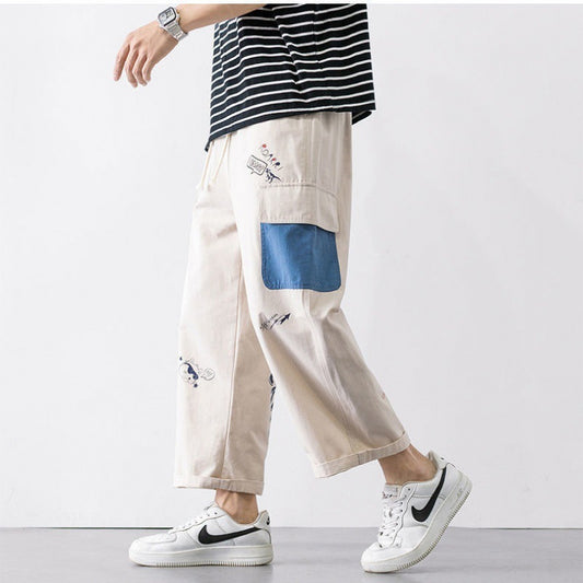Men's Versatile Loose Japanese Style Wide Leg Pants