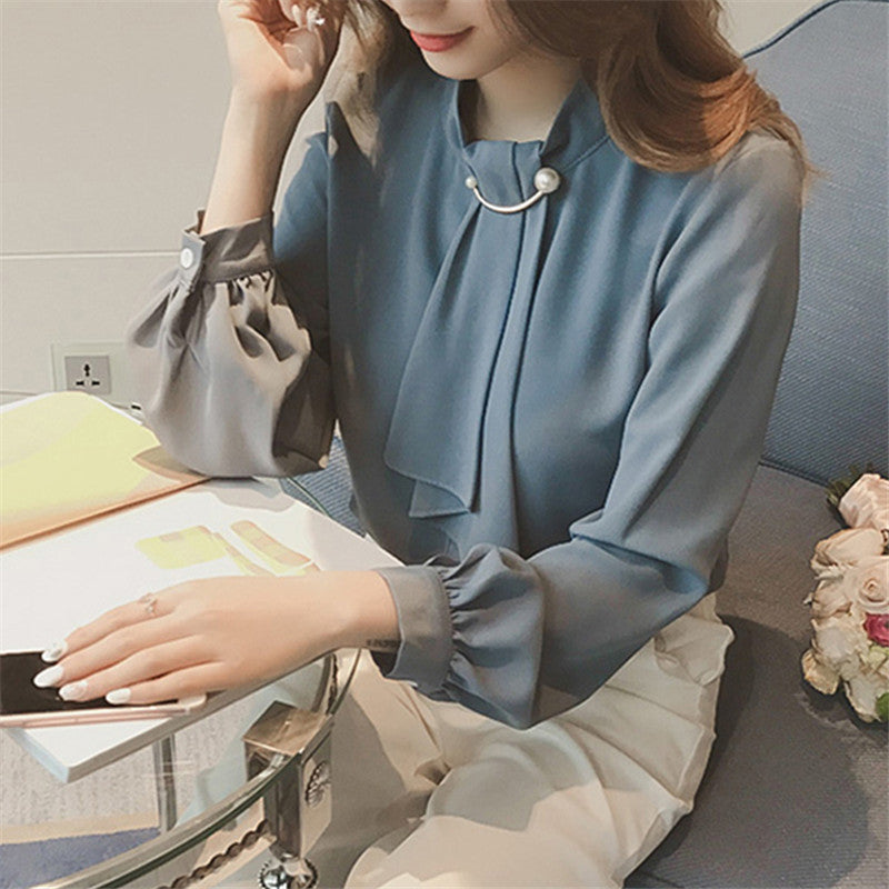 Women's Design Long Sleeve Korean Style Shirt