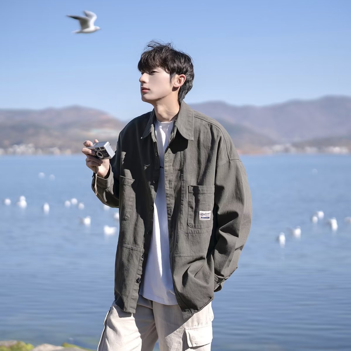 Japanese Work Clothes Shirt Jacket Male